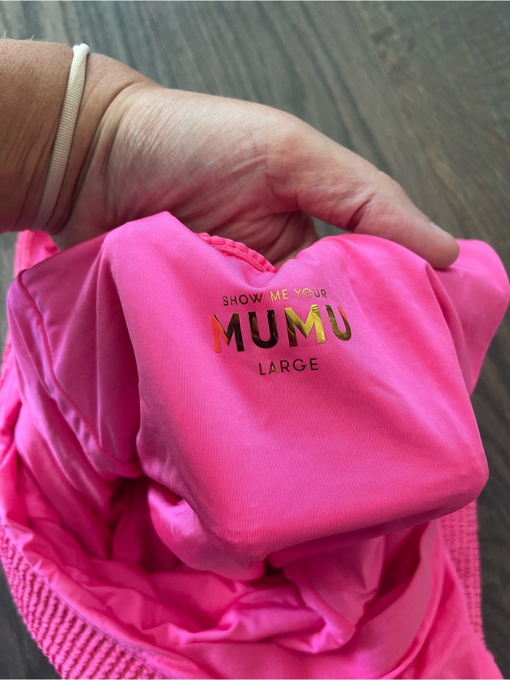 Show Me Your Mumu Miramar One Piece Swimsuit Size Large L pink scrunch nwot - Picture 5 of 7